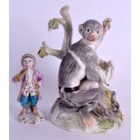 AN UNUSUAL (No Suggestions) ITALIAN NELSON ROCKERFELLER COLLECTION PORCELAIN MONKEY together with