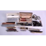 A COLLECTION OF VINTAGE PEN CASES loose lids, cleaning kits, spare parts etc. (qty)