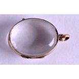 A MID VICTORIAN GOLD AND CRYSTAL FOLDING LOCKET. 2 cm x 1.5 cm.