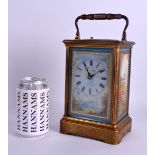 A RARE LARGE 19TH CENTURY FRENCH SEVRES PORCELAIN REPEATING CARRIAGE CLOCK retailed by D C Rait &