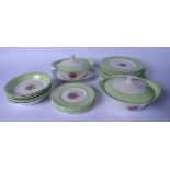 A MYOTT'S PORCELAIN PART DINNER SERVICE, decorated with flowers, "China-Lyke" pattern. (qty)
