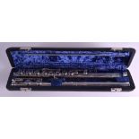 AN UNUSUAL ROMILLY CORONET FLUTE , in fitted case
