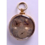 A RARE MID 19TH CENTURY 18CT GOLD DOUBLE TIME KEEPER POCKET WATCH by M J Tobias of Liverpool, with