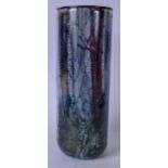 A LARGE ISLE OF WIGHT GLASS VASE, decorated with speckled flecks of colour. 37.5 cm high.