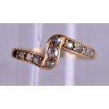 AN 18CT GOLD MULTI DIAMOND RING. Size M/N.