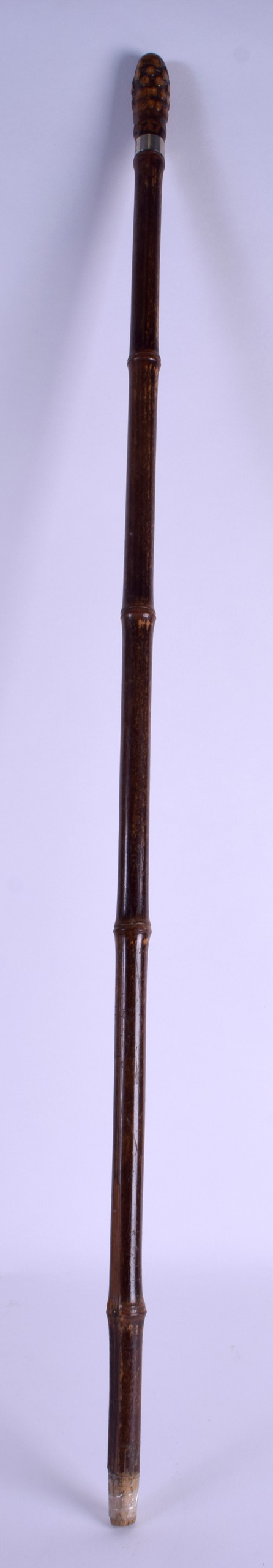 A LATE VICTORIAN SILVER MOUNTED HORSE MEASURING STICK with bamboo terminal. London 1889. 93 cm - Image 4 of 4