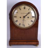A WILLIAM IV MAHOGANY BRACKET CLOCK by George Hutchinson of Clapham, the case string inlaid, the