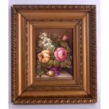 A FINE 19TH CENTURY ENGLISH PORCELAIN PLAQUE painted with a still life by James Rouse Junior. Plaque