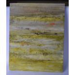 SCHOOL OF WILLIAM SCOTT (1913-1989), unframed abstract, OIL ON CANVAS, "The Mustard Pot". 76 cm x 61