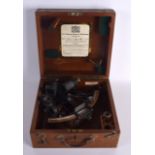 A CASED HEATH & CO OF LONDON HEZZANITH AUTOMATIC CLAMPING INSTRUMENT. 18 cm x 21 cm.