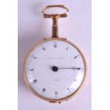 AN 18TH CENTURY EARDLEY NORTON 18CT GOLD REPEATER POCKET WATCH London (1770-1794), with unusual open