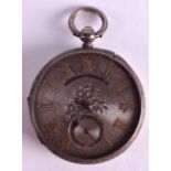 AN EARLY 19TH CENTURY ENGLISH SILVER VERGE POCKET WATCH by John Forrest of London, with engraved