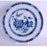 AN 18TH CENTURY DELFT PLATE probably English. 27 cm wide.