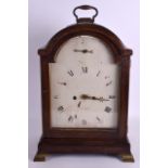 A GOOD EARLY 19TH CENTURY ENGLISH MAHOGANY BRACKET CLOCK by James McCabe Royal Exchange London. 45