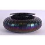 A LOETZ IRIDESCENT SQUAT VASE. 20 cm wide.