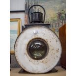 AN ANTIQUE LANTERN. 51 cm high.