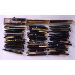A COLLECTION OF EVERSHARP PENS including fountains, ball points & pencils, 13 with 14ct gold nibs