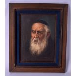 RUSSIAN SCHOOL, framed oil on canvas, oil on canvas, "Jewish Elder", signed in Cyrillic. 29 cm x