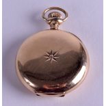 AN ANTIQUE 14CT GOLD WALTHAM DIAMOND POCKET WATCH. 33 grams overall.