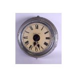 AN ELECTRIC BULLE CHROMED WALL CLOCK S G D G patent. 33 cm diameter.