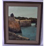 G ROBERTS (Welsh), framed oil on board, Amlwch Port", signed. 56 cm x 46 cm.