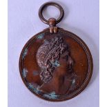 A ROYAL ACADEMY OF MUSIC MEDAL, presented to Helen M Dodd, 1905 "sight singing". 4 cm wide.