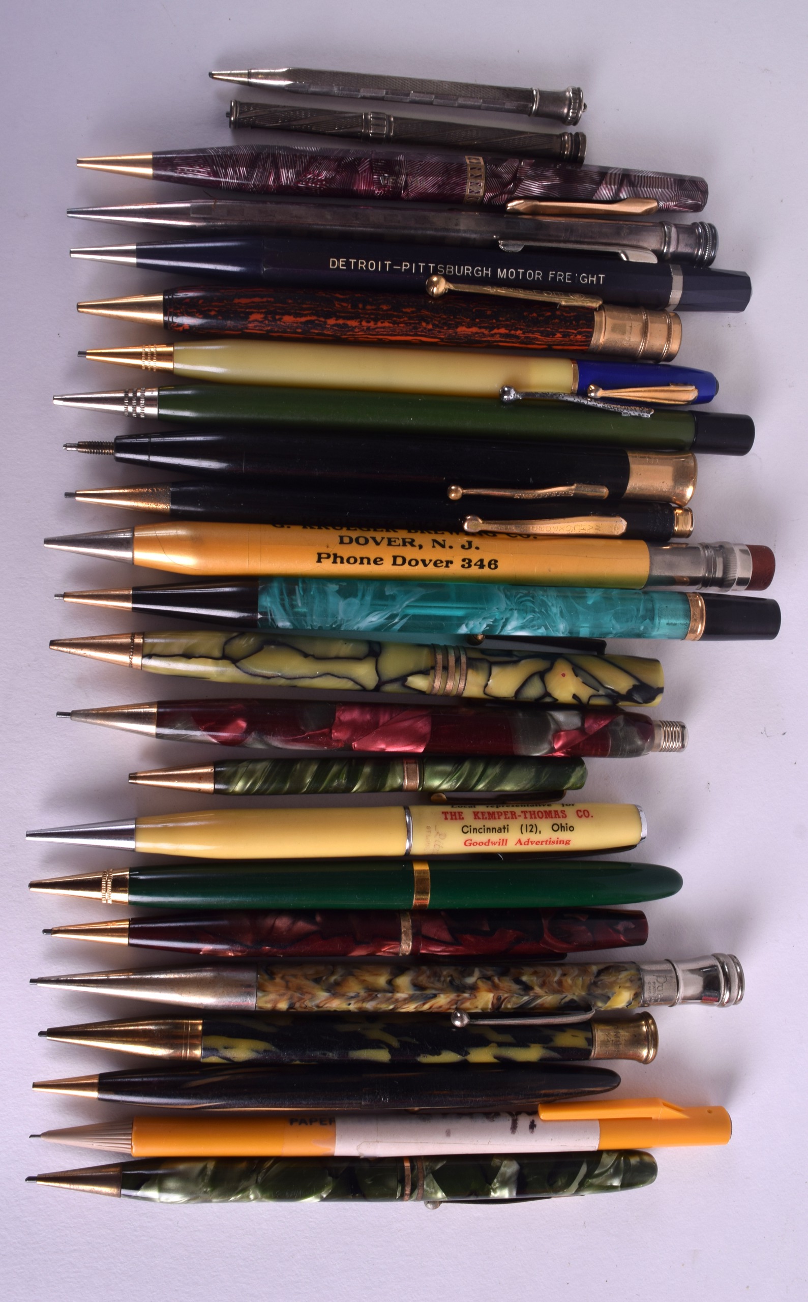 A COLLECTION OF TWENTY TWO VINTAGE PENCILS including Vestal, Franklin, Autopoint etc. (22)