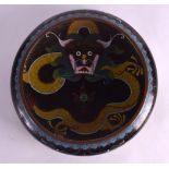 A LARGE LATE 19TH CENTURY CHINESE CLOISONNE ENAMEL BOWL decorated with dragons amongst clouds. 29 cm