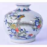 A 20TH CENTURY CHINESE PORCELAIN VASE, decorated with birds amongst foliage and bearing Artesia leaf