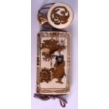 A FINE 19TH CENTURY JAPANESE MEIJI PERIOD SHIBAYMA INLAID IVORY INRO wonderfully decorated in gold