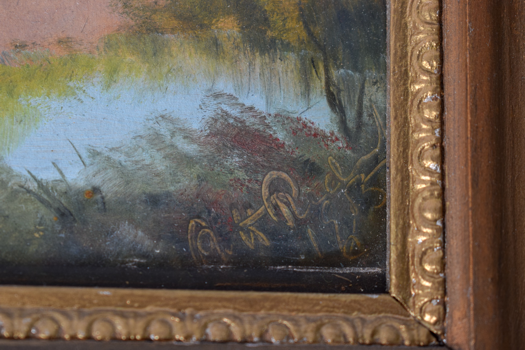 PHILIP H RIDEOUT (1850-1920), framed pair watercolour & gouache, signed, coaching scenes. 16 cm x 36 - Image 4 of 5