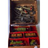 THE HORNBY CLOCKWORK TRAIN, in original box with associated track. (qty)