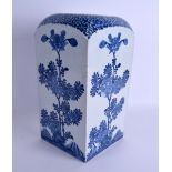 AN EARLY 18TH CENTURY JAPANESE EDO PERIOD SQUARE FORM PORCELAIN VASE C1700 painted with floral