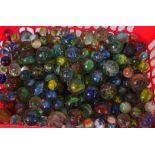 A LARGE QUANTITY OF MARBLES, of varying design. (qty)