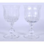 A PAIR OF GOOD QUALITY GLASSES, with royal crest etched to body. 15.5 cm high.