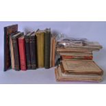 A QUANTITY OF VINTAGE BOOKS, together with various street atlas and linen maps. (qty)