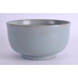 A CHINESE PALE BLUE GLAZED PORCELAIN BOWL 20th Century, Sung style, with faint mushroom lip. 14 cm