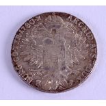 A 1780S SILVER THERESIA COIN. 28.1 grams.