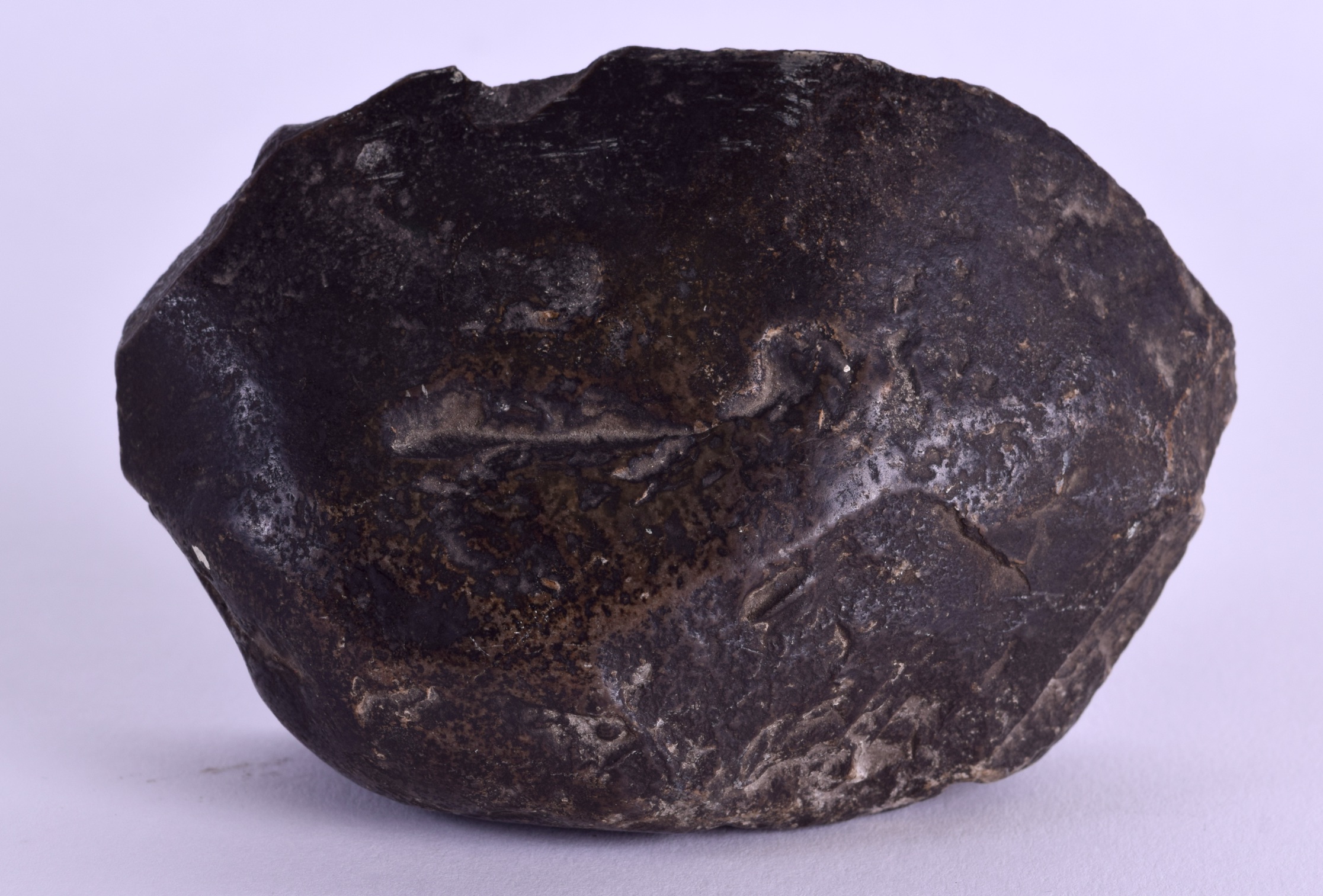 AN EARLY PREHISTORIC AMONITE. 9.5 cm x 6 cm. - Bild 2 aus 3