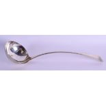 AN 18TH/19TH CENTURY SCOTTISH SILVER LADLE. 6.2 oz (marked rubbed). 35 cm long.