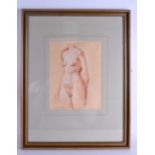 MARY REMINGTON (1910-2003), framed pastel, nude study of a female, signed in pencil. 28 cm x 21 cm.