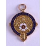 A 9CT GOLD WEST YORKSHIRE MINES RESCUE BRIGADE MEDAL. 15.4 grams.