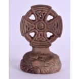 A RARE W H GOSS CELTIC CROSS. 8.5 cm high.