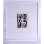 EUROPEAN SCHOOL (20th century), framed monochrome wash, indistinctly signed & dated 1963, study of a