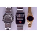 THREE VINTAGE DIGITAL WRISTWATCHES. (3)