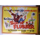 A FRAMED VINTAGE POSTER, "Son of Flubber", a Walt Disney picture. 74 cm x 100 cm.