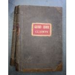 TWO ANTIQUE LEDGERS, "Grand Livre Clients" and another. (2)a/f - gen ok