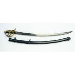 A FRENCH AN XI LIGHT CAVALRY SABRE, dated 1812, the 34 1/2" curved blade with proof marks