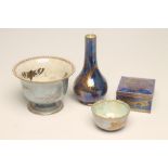 A COLLECTION OF WEDGWOOD CHINA "DRAGON LUSTRE", 1930's, comprising a small pale blue ground bowl, 4"