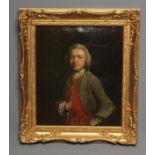 CIRCLE OF CHARLES THEVENIN (French 1764-1838), Portrait of a Gentleman in a Grey Coat and Red